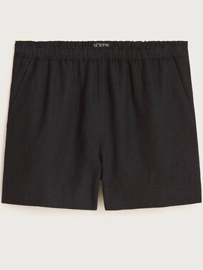 J. Crew Black Linen Stratus Shorts